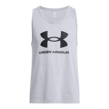Under Armour Men's Sportstyle Logo Tank Top, (035) Steel Light Heather / / Black, Medium