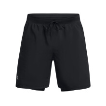 Under Armour Men's Launch Run 7-inch 2-in-1 Shorts, (001) Black/Black/Reflective, Medium