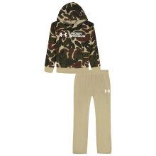 Conjunto de Sudadera de 2 Piezas para Niños Under Armour, Sudadera y Pantalones de Forro, Field Khaki AOP, 4