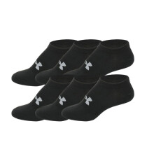 Under Armour UA Training Dam No-Show Strumpor, Medium (Passar Skostorlek 6-10), 6 Par, Svart