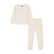 Under Armour Girls' 2-piece Fleece Sweatshirt and Sweatpants Set, Soft & Comfortable, Stone Rival, 2T
