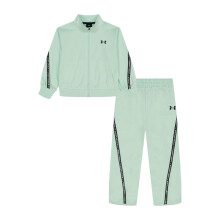 Under Armour Girls' 2-piece Track Jacket and Pant Set, Seaglass Blue, 4