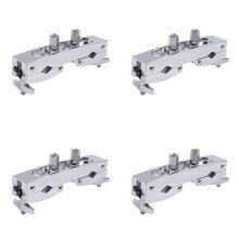 4X Drum Clamp 2 Hole Silver Multi Clamp Cymbal Stand Mount Holder for Drums Cymbals Musical Parts Cowbell Accessory