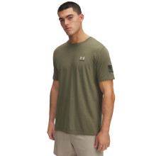 Under Armour Men's Freedom Flag Short Sleeve T Shirt, (390) Marine OD Green / / Desert Sand, Medium