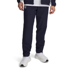 Pantalons coupe-vent Under Armour Rival pour homme, (410) Marine de nuit/Marine de nuit/Blanc, X-Large