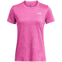 Under Armour Womens Tech Twist Short Sleeve Crew, (672) Super Pink / / White, Medium