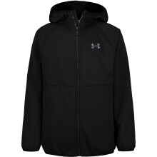 Under Armour Pojkar Sim Softshell Jacka, Full Dragkedja, Lätt och Vattentålig, Svart Sim, 5