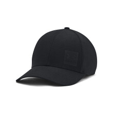 Gorra Stretch Fit Under Armour Iso-Chill ArmourVent para Hombre, (002) Negro / Negro, Mediana/Grande
