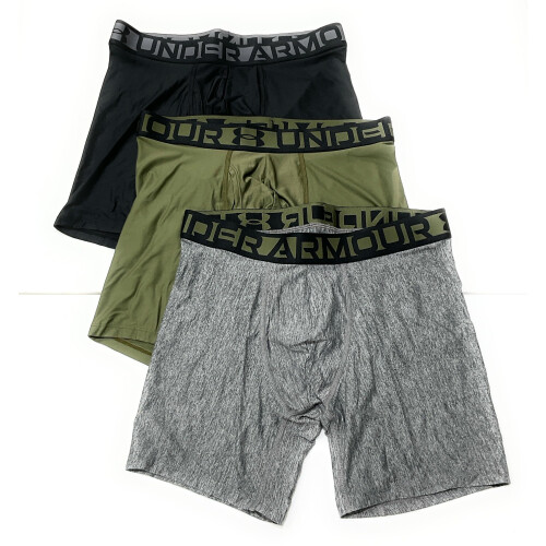 Under Armour Under Armour Essential Tech 15 cm Boxerjock - 3 pack (US, Alpha, Large, Regular, Svart/Grön/Grå)