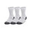 Under Armour Under Armour Unisex Vuxen Prestanda Bomull Mid Strumpor 3-pack, (100) Vit/Vit/Grå, Medium 1