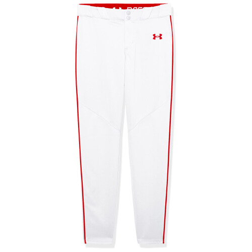 Under Armour Under Armour Boys Utility Baseball Pant Pipe, (103) White/Red/Red, Small