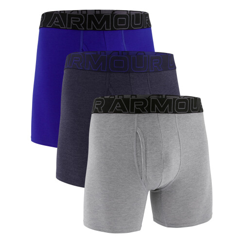 Under Armour Under Armour Performance Cotton Boxer - Solid 6in 3-Pack, Midnight Navy - Core, LG