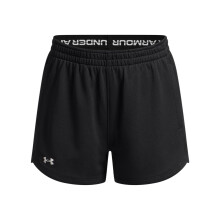 Shorts de malla Tech Play Up para niñas Under Armour, (002) Negro / Blanco, Pequeño