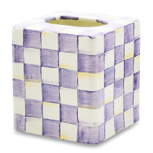 MACKENZIE-CHILDS Copertura per Scatola di Fazzoletti, Porta Fazzoletti Quadrata per Decorazioni Casa, Azzurro e Bianco