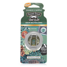 Yankee Candle Smart Car Vent Clip Air Freshener, Last up to 30 days, Balsam & Cedar