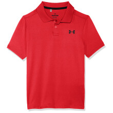 Under Armour Jungen Performance Polo, (600) Rot / Schwarz, XS