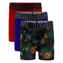 Boys' UA 3-Pack Performance Tech Print Boxer Briefs