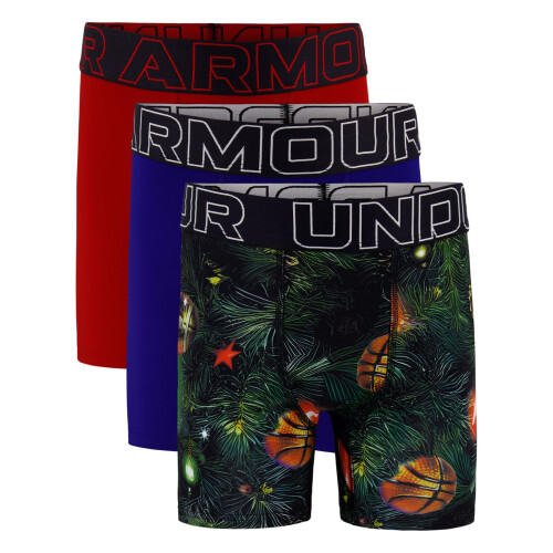 Under Armour Boys' UA 3-Pack Performance Tech Print Boxer Briefs