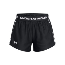 Shorts Under Armour para niñas Tech Play Up, (002) Negro / Negro, X-Large