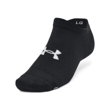 Chaussettes Under Armour Unisex-Adulte No Show Essentielles 6 Paquets, Noir/Gris, Petit