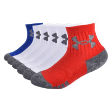 Under Armour jongens Multi Pack Quarter Sock, Rood Tech, 2-4T US
