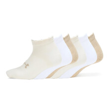 Under Armour Unisex-Adult Essential Low Socks 6 Pack, (299) City Khaki/White, X-Large