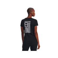 Under Armour Womens New Freedom Flag T-Shirt, Black (001)/White, X-Large