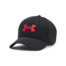 Gorra Stretch Fit Under Armour para Hombre, (004) Negro / Rojo, X-Large/XX-Large