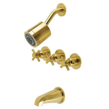 Grifo de Ducha y Bañera Kingston Brass KBX8137DX Concord en Latón Cepillado