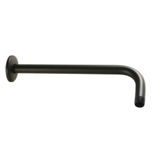 Kingston Brass K112A0 12-tums J-formad Regn Duscharm med Rund Fläns i Matt Svart