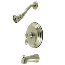 Grifo de Ducha y Bañera de Mango Único Kingston Brass KB3638ACL en Níquel Cepillado