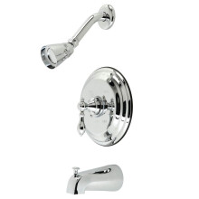 Grifo de Ducha y Bañera de Manija Única Kingston Brass KB3631ACL en Cromo Pulido