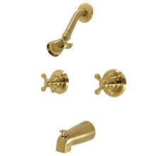 Grifo de Ducha y Bañera Kingston Brass KB247AX Magellan, Latón Cepillado 72 x 8 x 7.38