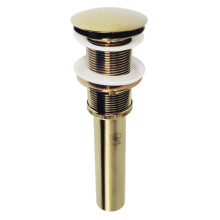 Kingston Brass EV8312 Coronet Push Pop-Up Wastafafvoer zonder Overloop, Gepolijst Messing