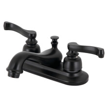 Grifo de baño Kingston Brass KB8600 Royale 4" Centerset, Negro Mate
