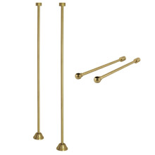 Kingston Brass CCK487 Vintage Rechtstreeks Aanvoerleiding met Wandbevestiging, Geborsteld Messing