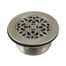 Kingston Brass BSFT4138 Watercourse 4-1/4" Ronde Messing Doucheput, Geborsteld Nikkel