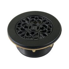 Kingston Brass BSFT4130 Watercourse 4-1/4" Rond Messing Doucheafvoer, Matte Zwart