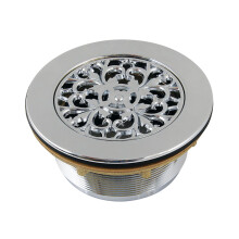 Kingston Brass BSFT4131 Watercourse 4-1/4" Rond Messing Doucheput, Gepolijst Chroom