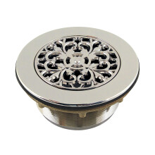Kingston Brass BSFT4136 Watercourse 4-1/4" Rond Messing Doucheafvoer, Gepolijst Nikkel