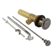 Kingston Brass KB2003AN Pop-Up Afvoer met Overloop, 22 Gauge, Zwart RVS