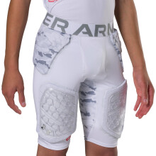 Under Armour Gameday Pro 5-Pad Fotbollsgördel för pojkar, Vit kamouflage, Large