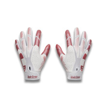 Under Armour Damers Blur Fotbollshandskar, (100) Vit/Vit/Metallic Roséguld, Storlek Large