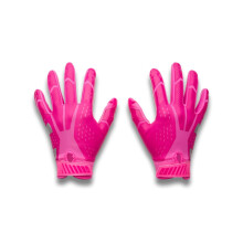 Under Armour Pojkar Ungdom Blur Fotbollshandskar, (694) Pink Rave/Virtual Pink/Metallic Silver, Ungdom Storlek