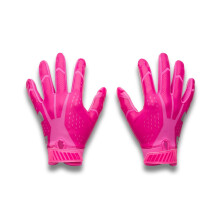 Under Armour Pojkar Youth Blur Fotbollshandskar, (694) Pink Rave/Virtual Pink/Metallic Silver, Ungdom Liten