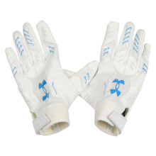 Under Armour Herr F9 Nitro Novitets Fotbollshandskar, (100) Vit/Långt Grå/Mettallic Capri, Liten