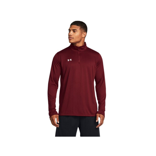 Under Armour Under Armour Team Tech Herren Langarm Quarter Zip S Cardinal-Weiß