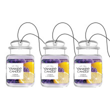 Yankee Candle Classic Paper Car Jar Luchtverfrisser, Hangend, Langdurige Geur, Citroen Lavendel (3 Stuks)