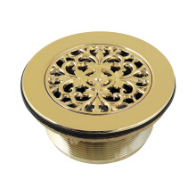 Kingston Brass BSFT4132 Watercourse 4-1/4" Ronde Messing Doucheput, Gepolijst Messing