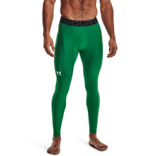 Leggings Under Armour HeatGear Uomo, Verde Kelly/ Bianco, Piccolo Alto